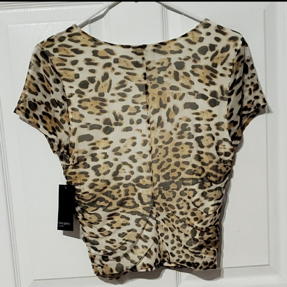 Free Press Leopard Print Ruched Top - Picture 5 of 7